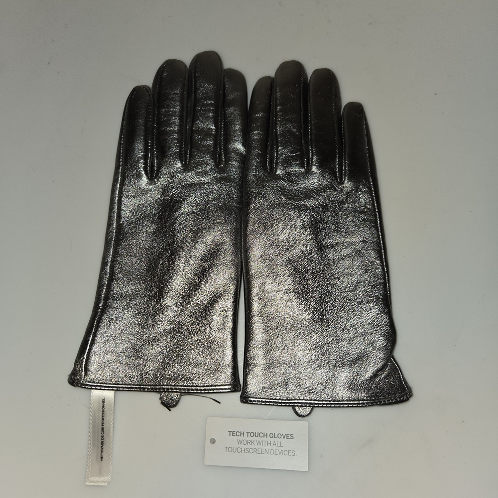 Talbots Metallic Leather Gloves - Picture 10 of 10